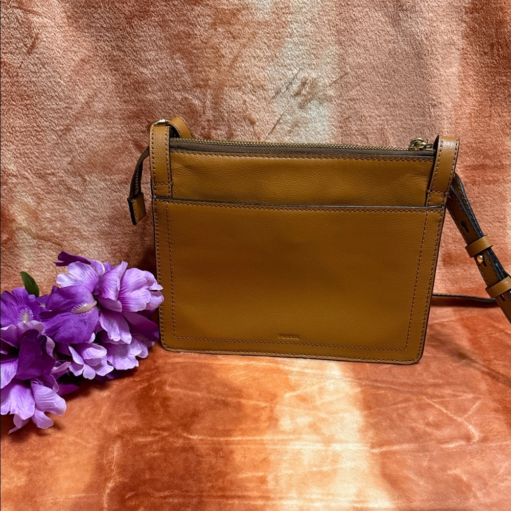 Fossil Cowhide Leather Crossbody Bag
